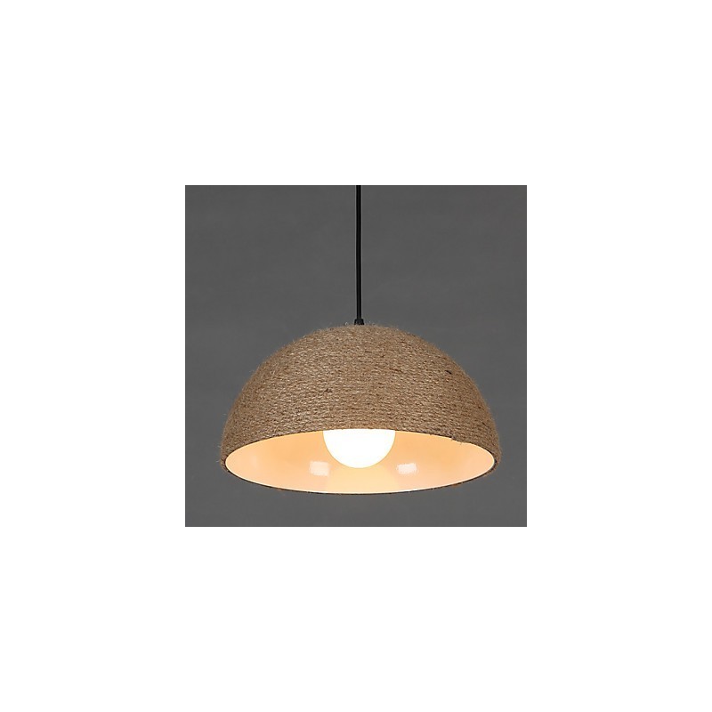 Lampada a sospensione 30 Semicerchio stile nordico con corda di canapa, 1 lampadina