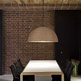 Lampada a sospensione 30 Semicerchio stile nordico con corda di canapa, 1 lampadina