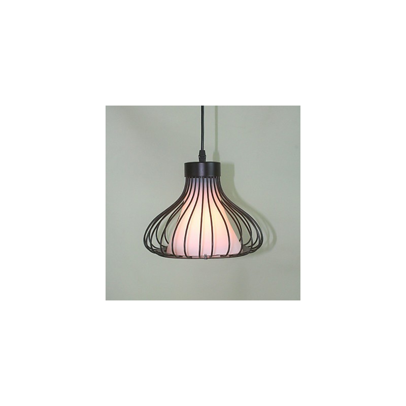 Lampada a sospensione moderna e contemporanea in metallo nera, paralume in vetro nero, 1 lampadina E26/E27