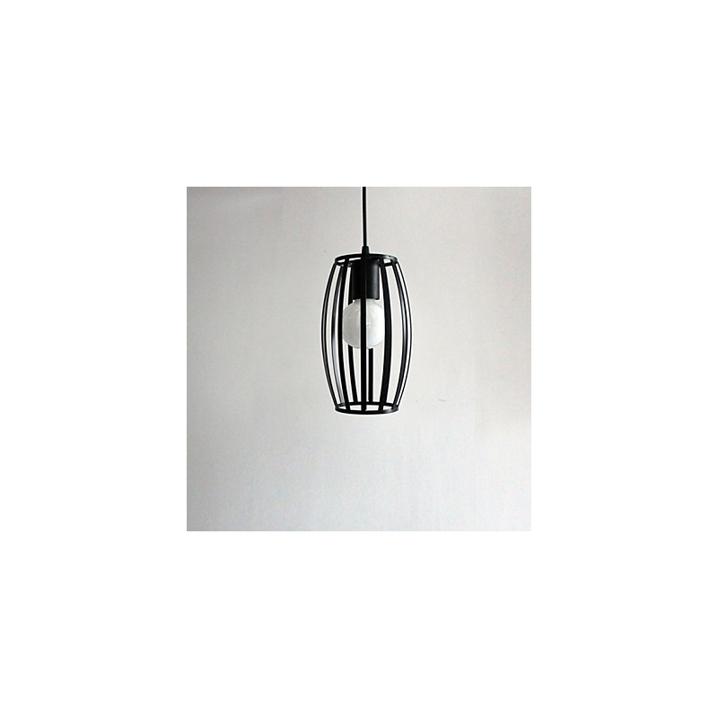 Lampada a sospensione retrò classica in metallo nero, E26/E27, 23,5 cm