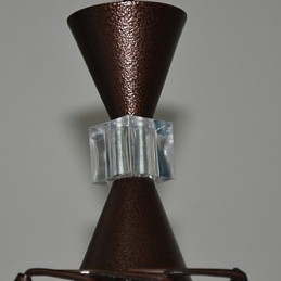 Cany Art Weaving Lampada a sospensione classica in legno/bambù e vetro, 3 luci