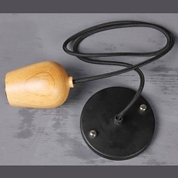 Lampada a sospensione mini stile country in legno/bambù 3 lampadine E26/E27