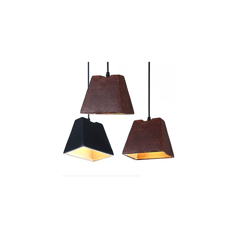 Lampada a sospensione vintage in ceramica nera Edison, stile industriale