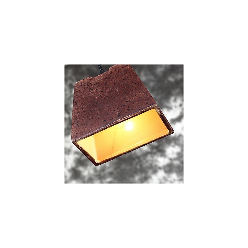 Lampada a sospensione vintage in ceramica nera Edison, stile industriale