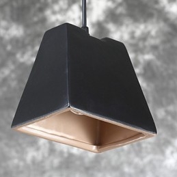 Lampada a sospensione vintage in ceramica nera Edison, stile industriale