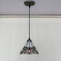 Lampada a sospensione mini a ciotola in vetro multicolore, 20 cm, E26/E27
