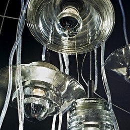 Lampada a sospensione in vetro moderna e contemporanea