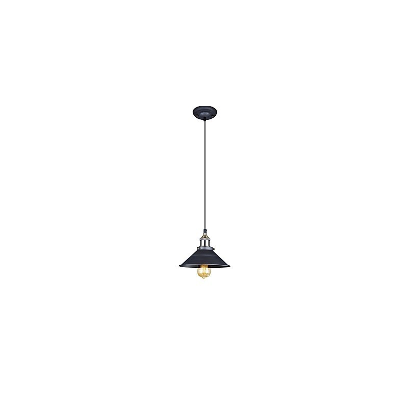 Lampada a sospensione classica vintage retrò in metallo nero 3xE26/E27