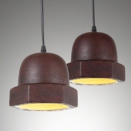 Lampada a sospensione vintage in ceramica nera Edison
