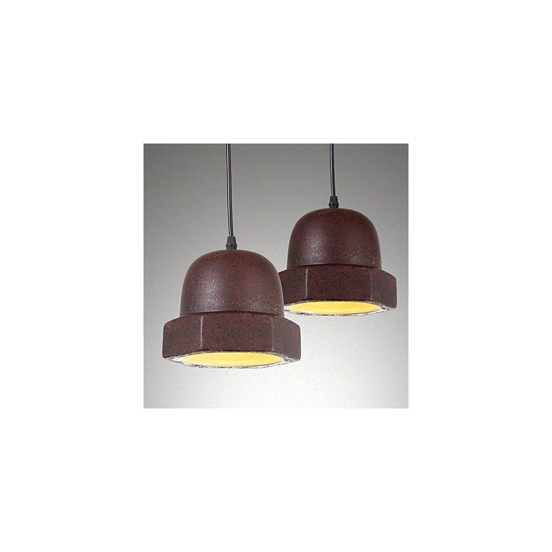 Lampada a sospensione vintage in ceramica nera Edison
