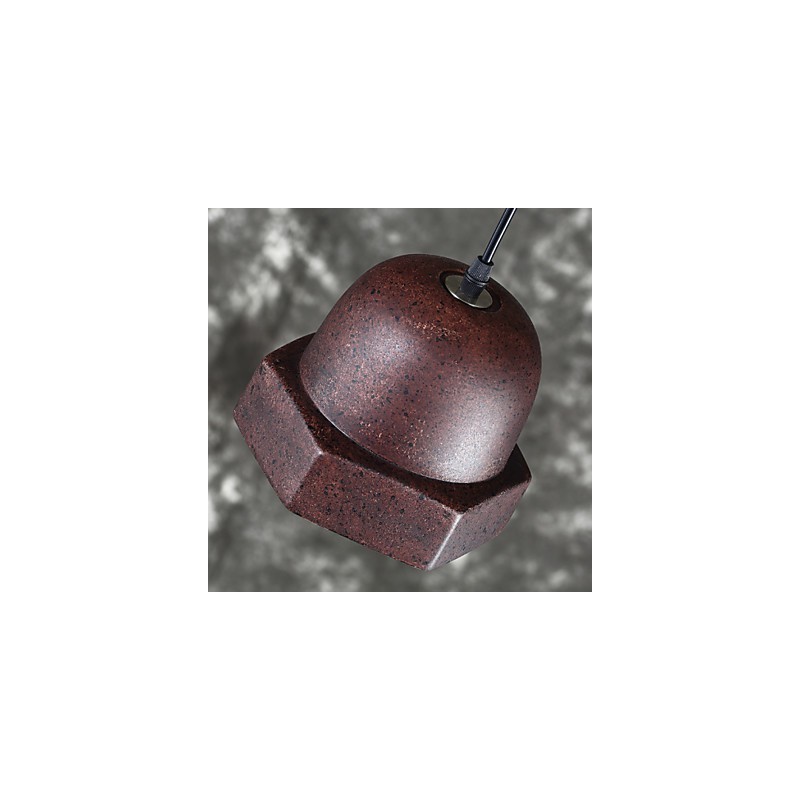 Lampada a sospensione vintage in ceramica nera Edison