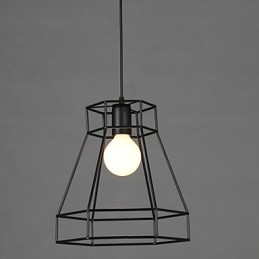 Lampadario a sospensione in ferro battuto geometrico a diamante, moderno e contemporaneo