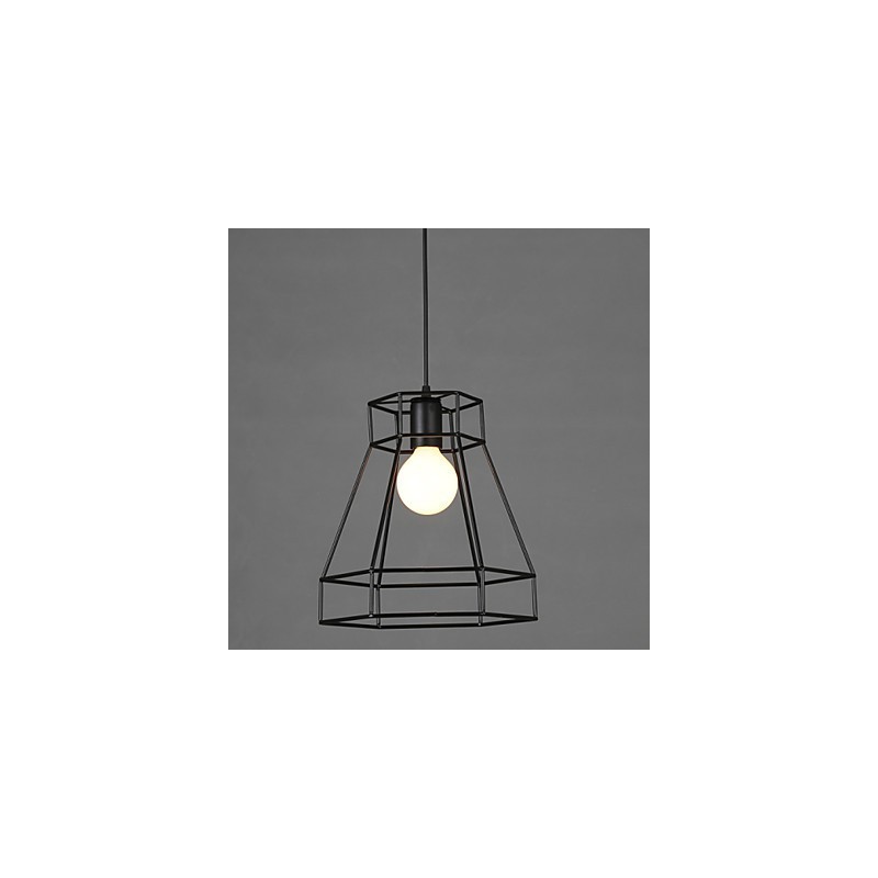 Lampadario a sospensione in ferro battuto geometrico a diamante, moderno e contemporaneo