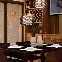 Lampada a sospensione classica rurale Cany Art Weaving