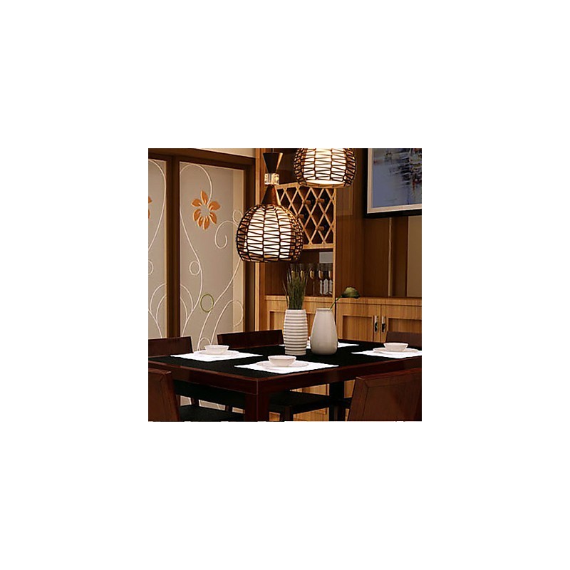Lampada a sospensione classica rurale Cany Art Weaving