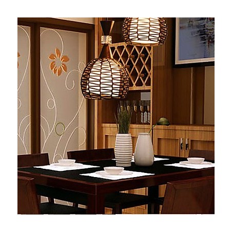 Lampada a sospensione classica rurale Cany Art Weaving