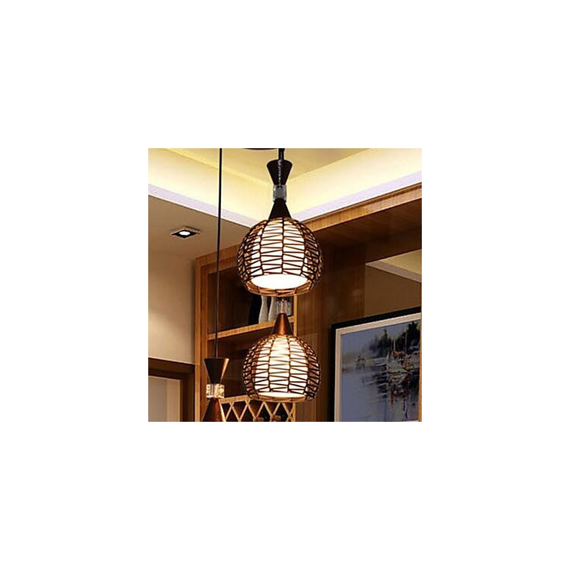 Lampada a sospensione classica rurale Cany Art Weaving