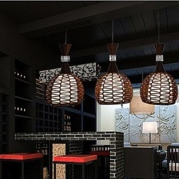 Lampada a sospensione classica rurale Cany Art Weaving