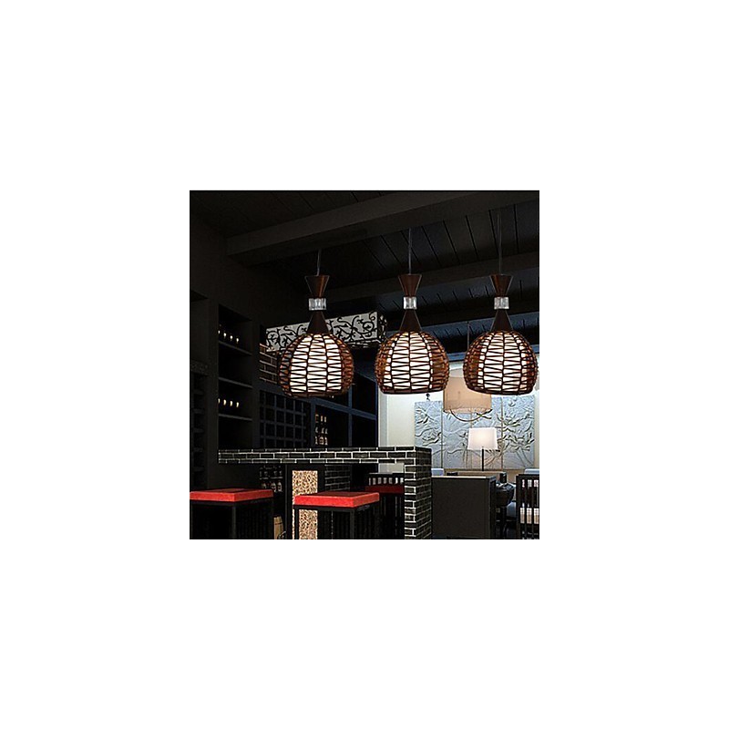 Lampada a sospensione classica rurale Cany Art Weaving