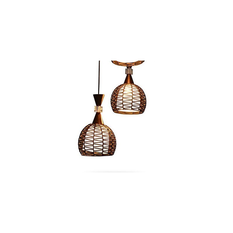 Lampada a sospensione classica rurale Cany Art Weaving