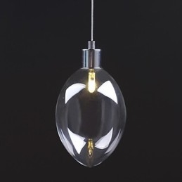 Lampada a sospensione mini moderna classica in metallo cromato