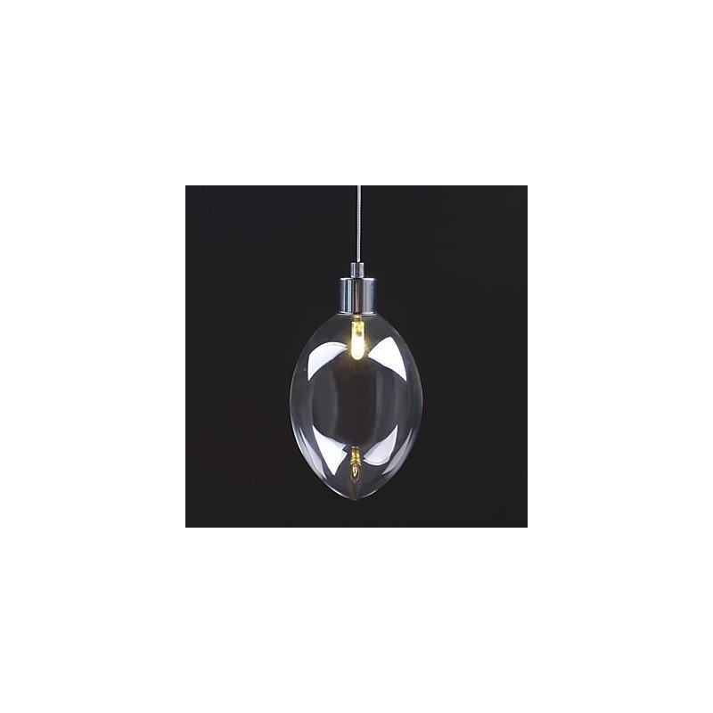 Lampada a sospensione mini moderna classica in metallo cromato