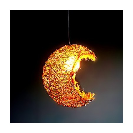 Lampada a sospensione moderna in rattan intrecciato testa singola stile rurale Cany