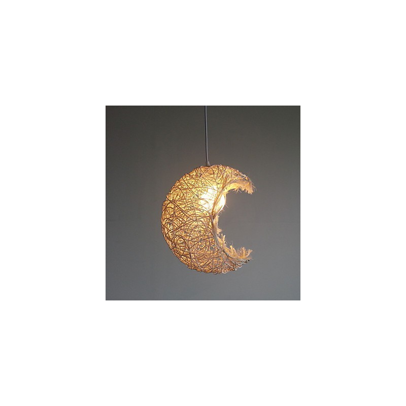 Lampada a sospensione moderna in rattan intrecciato testa singola stile rurale Cany