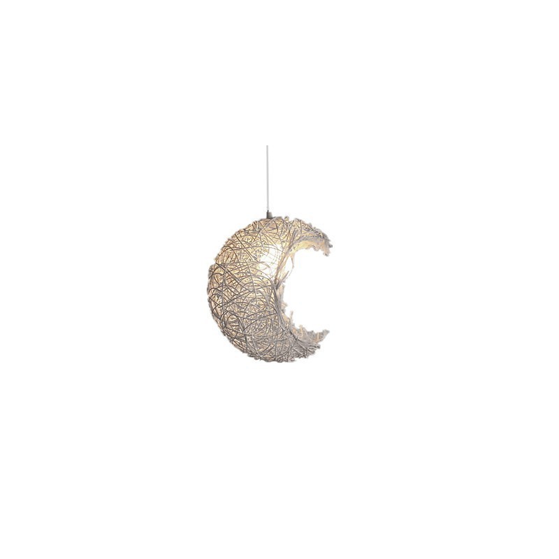 Lampada a sospensione moderna in rattan intrecciato testa singola stile rurale Cany