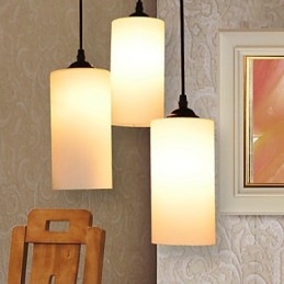 Lampada a sospensione a goccia in vetro rotondo, 3 luci