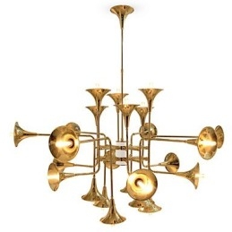 Lampadario country mini in metallo dorato a 3 livelli