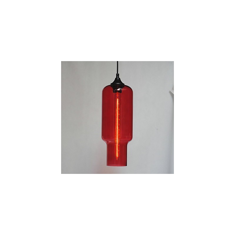 Lampada a sospensione in vetro marrone con design a bolle