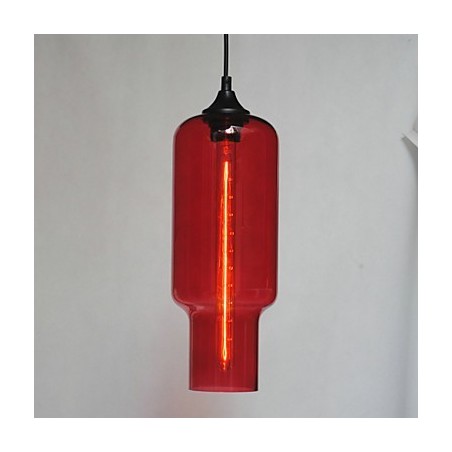 Lampada a sospensione in vetro marrone con design a bolle