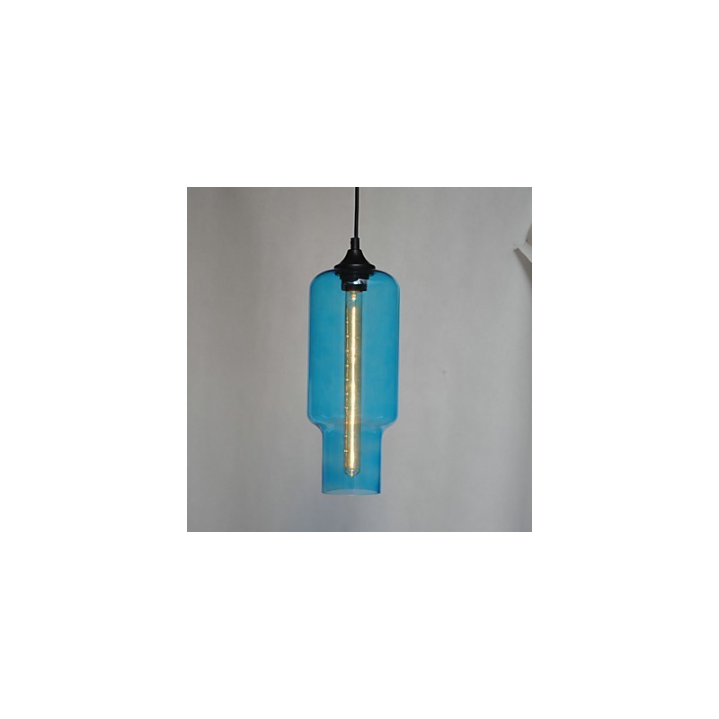 Lampada a sospensione in vetro marrone con design a bolle