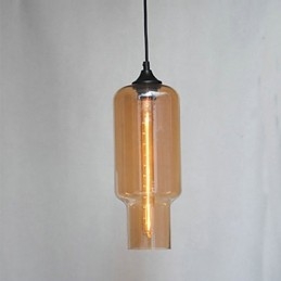 Lampada a sospensione in vetro marrone con design a bolle