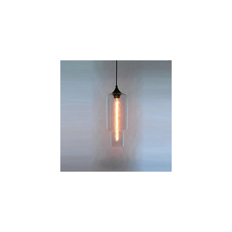 Lampada a sospensione in vetro marrone con design a bolle