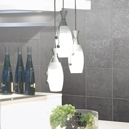 Lampada a sospensione a goccia creativa con foglie, 3 luci