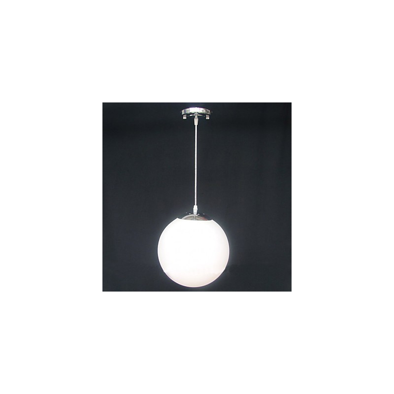 Lampadario a sospensione sferico in vetro bianco 3 lampadine E26/E27