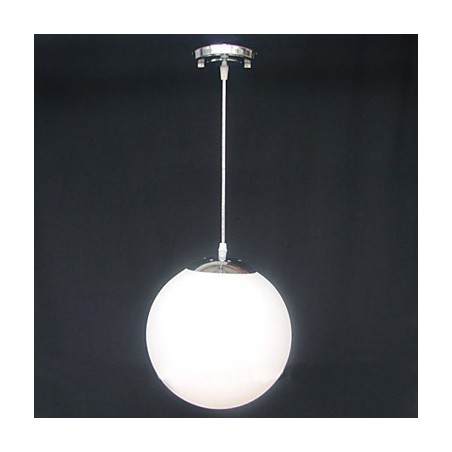 Lampadario a sospensione sferico in vetro bianco 3 lampadine E26/E27