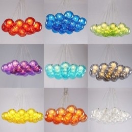 Lampada a sospensione in vetro creativo nordico retrò a goccia, diametro 12 cm
