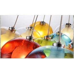 Lampada a sospensione in vetro creativo nordico retrò a goccia, diametro 12 cm