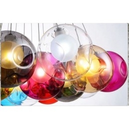 Lampada a sospensione in vetro creativo nordico retrò a goccia, diametro 12 cm