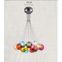 Lampada a sospensione in vetro creativo nordico retrò a goccia, diametro 12 cm