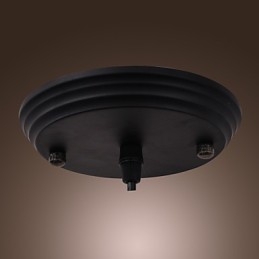 Lampada a sospensione classica vintage dipinta motivo isola in vetro trasparente