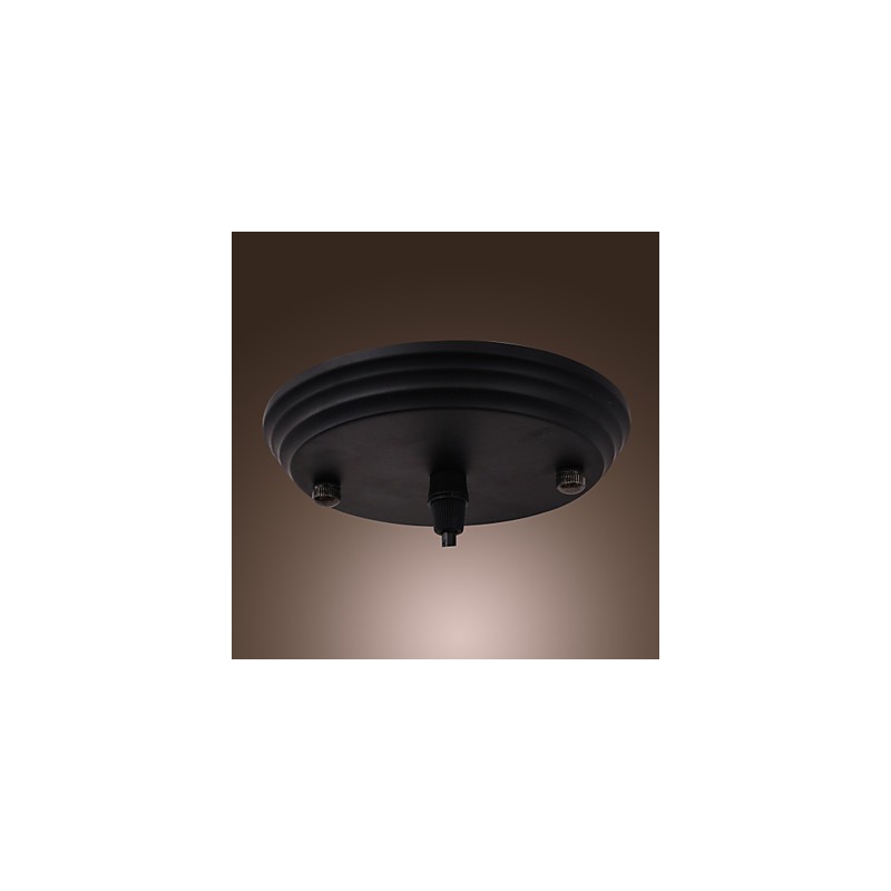 Lampada a sospensione classica vintage dipinta motivo isola in vetro trasparente