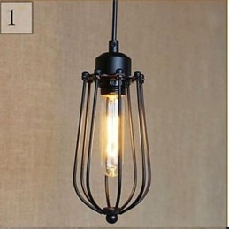 Lampada a sospensione in ferro battuto nera Ruralge