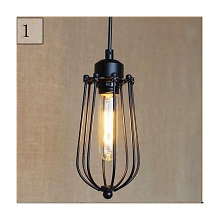 Lampada a sospensione in ferro battuto nera Ruralge