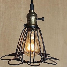 Lampada a sospensione industriale Creative Hostels piccola in ferro battuto bronzo
