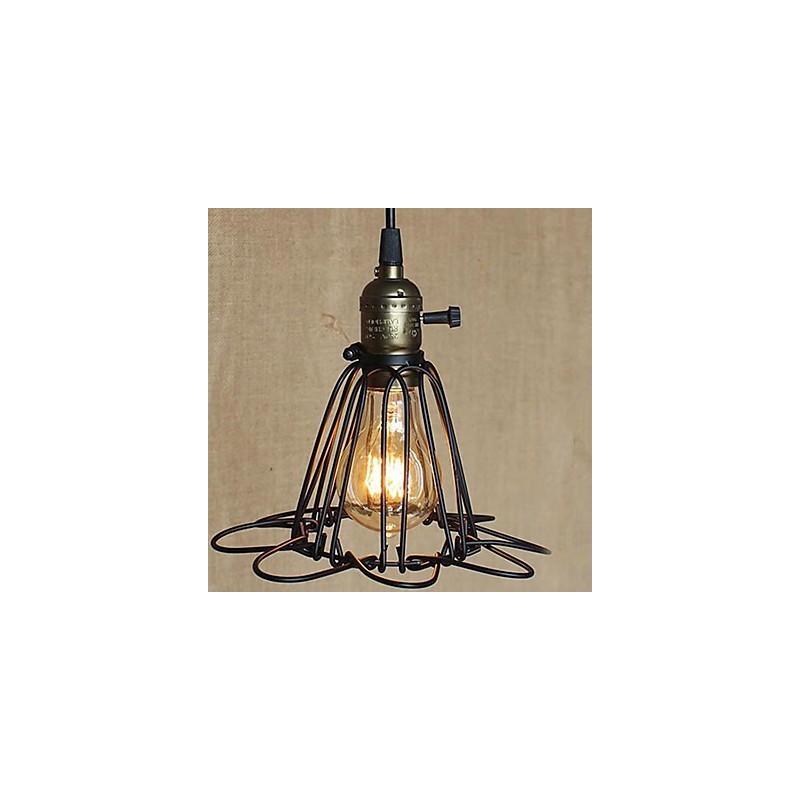 Lampada a sospensione industriale Creative Hostels piccola in ferro battuto bronzo