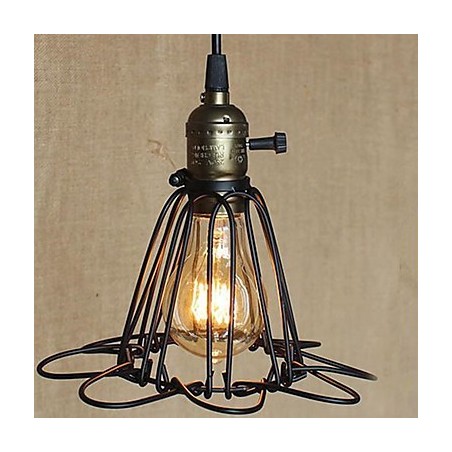 Lampada a sospensione industriale Creative Hostels piccola in ferro battuto bronzo